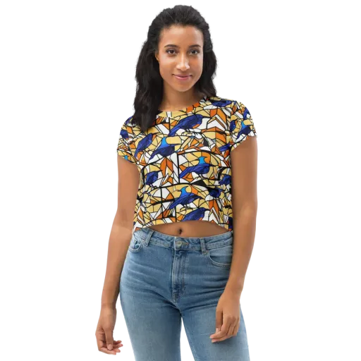 Stained Sky on a Crop Tee