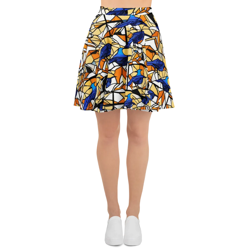 Stained Sky on Skater Skirt — Front