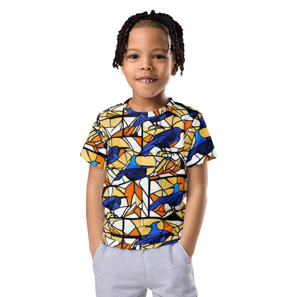 Stained Sky on Kids Crew Neck T-Shirt — Front