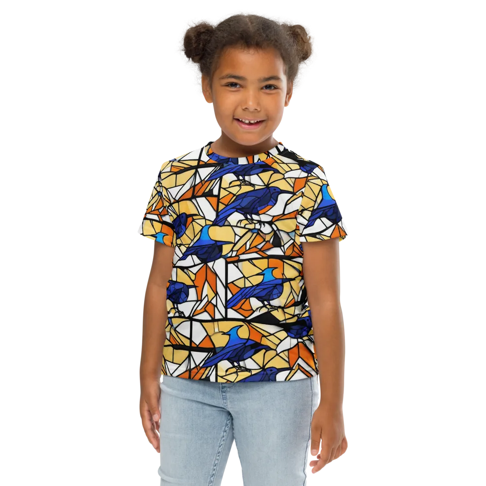 Stained Sky on Kids Crew Neck T-Shirt — Front