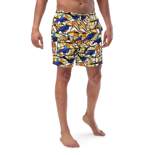 Stained Sky on a Swim Trunks