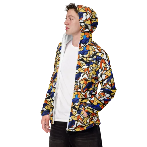 Stained Sky on a Men's Windbreaker
