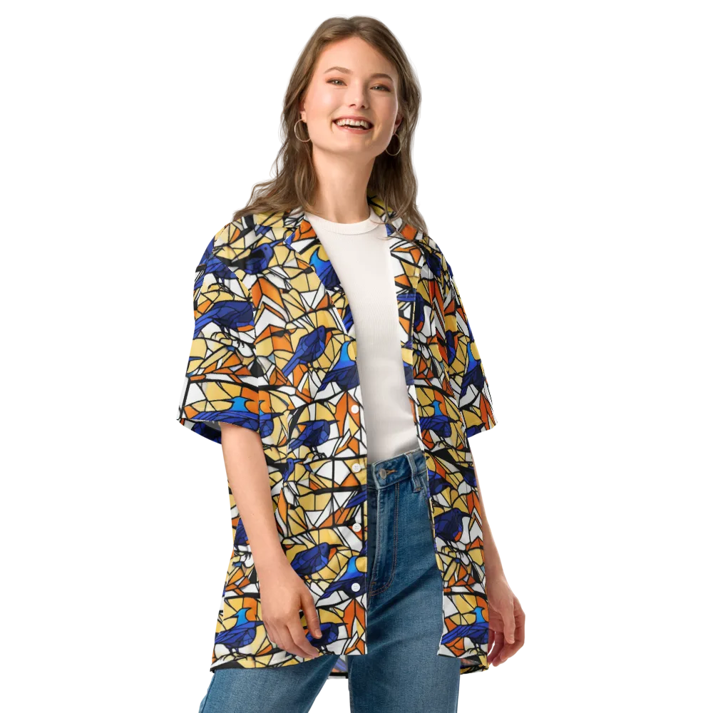 Stained Sky on Button Shirt — Front