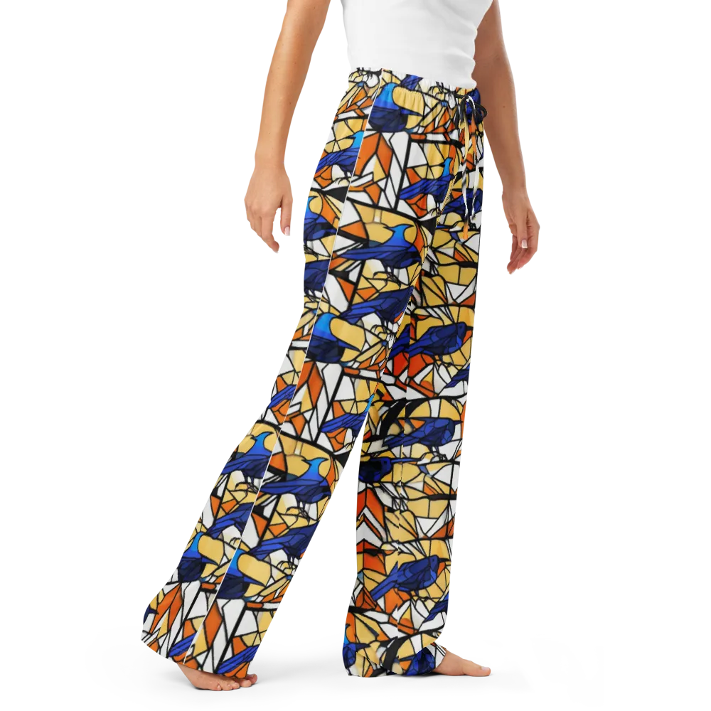 Stained Sky on Women's Pajama Pants — Right Front