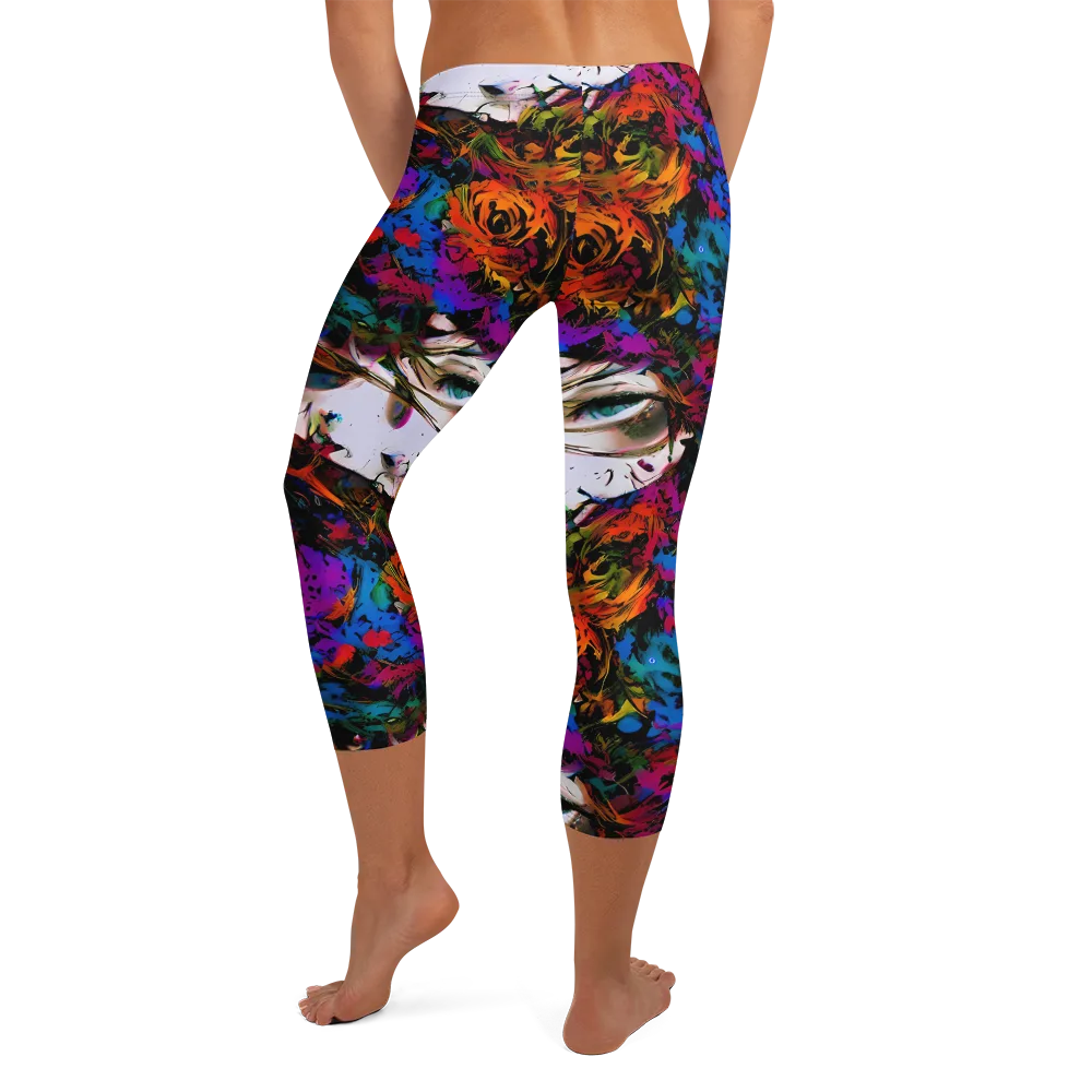 Sultry Smoke on Capri Leggings — Back
