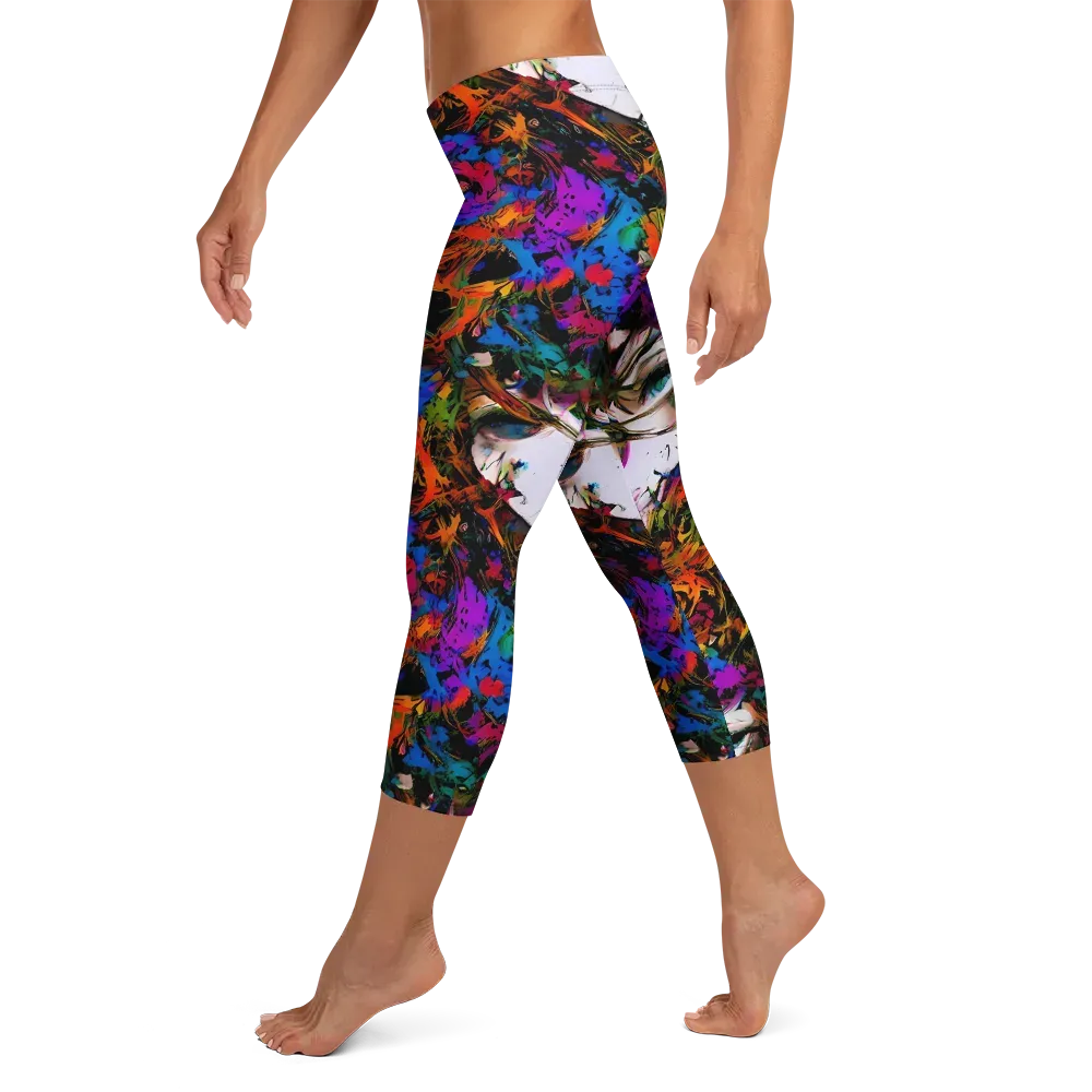 Sultry Smoke on Capri Leggings — Left