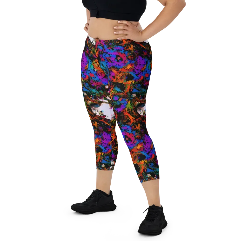 Sultry Smoke on Capri Leggings — Front