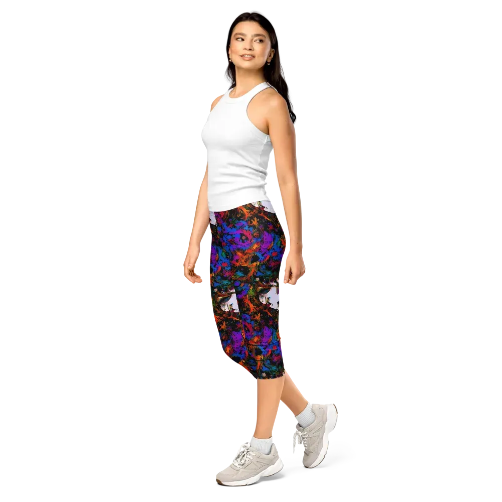 Sultry Smoke on Capri Leggings — Left Front