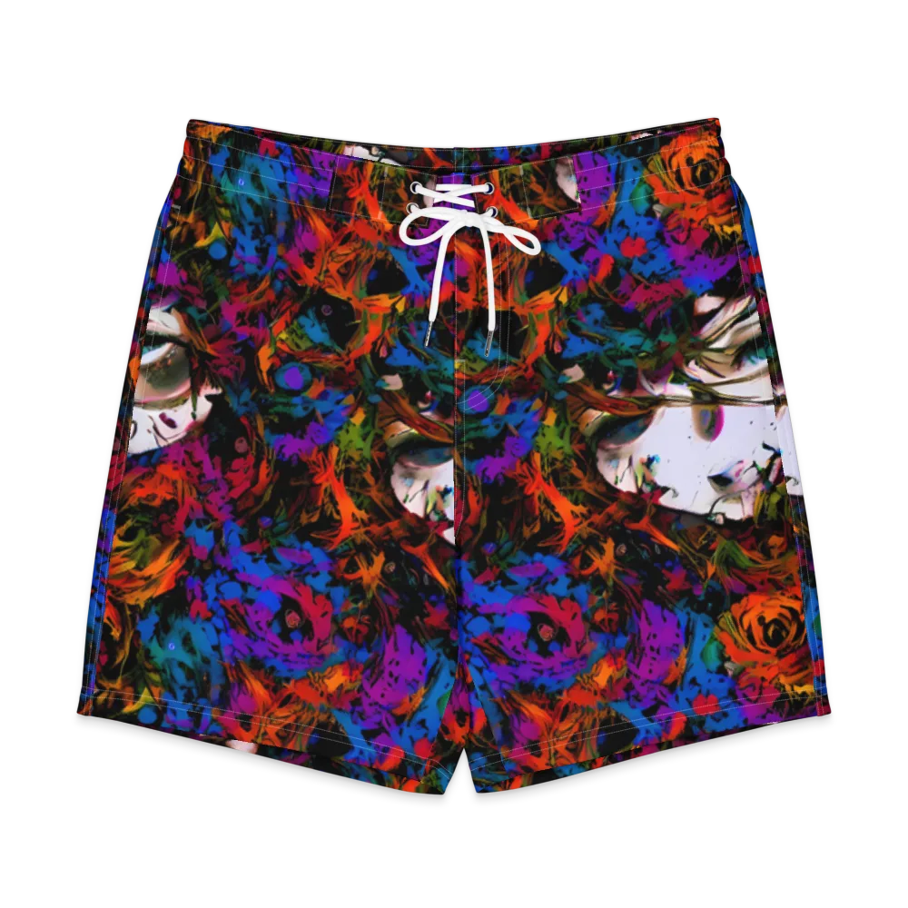 Sultry Smoke on Men's Board Shorts — Front