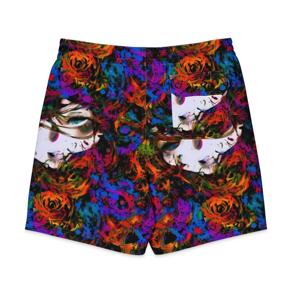 Sultry Smoke on Men's Board Shorts — Back
