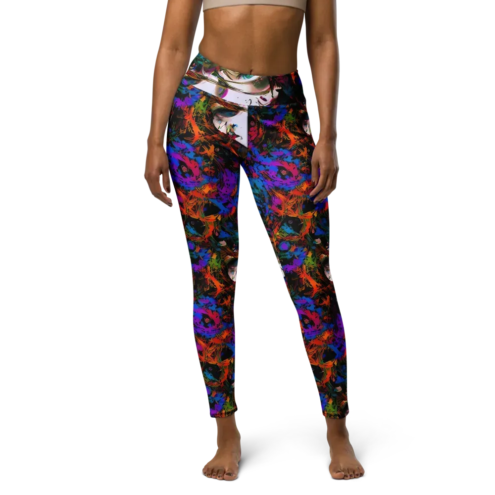 Sultry Smoke on Yoga Leggings — Front
