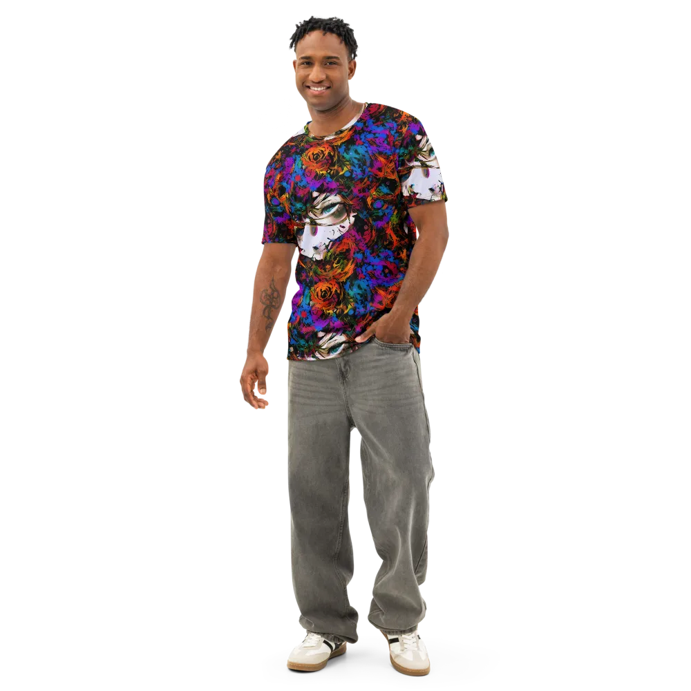 Sultry Smoke on Men's Cotton Crew Neck T-Shirt — Front