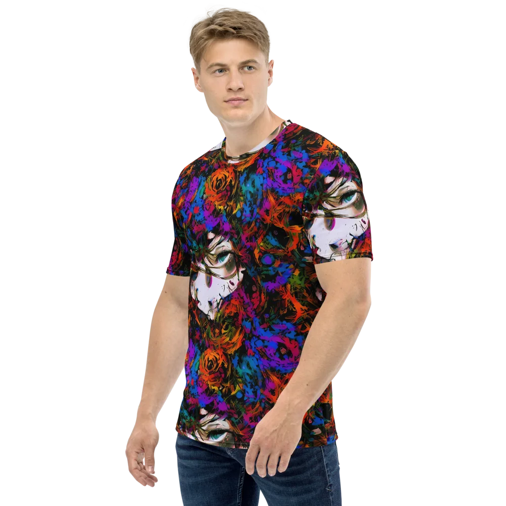 Sultry Smoke on Men's Crew Neck T-Shirt — Left