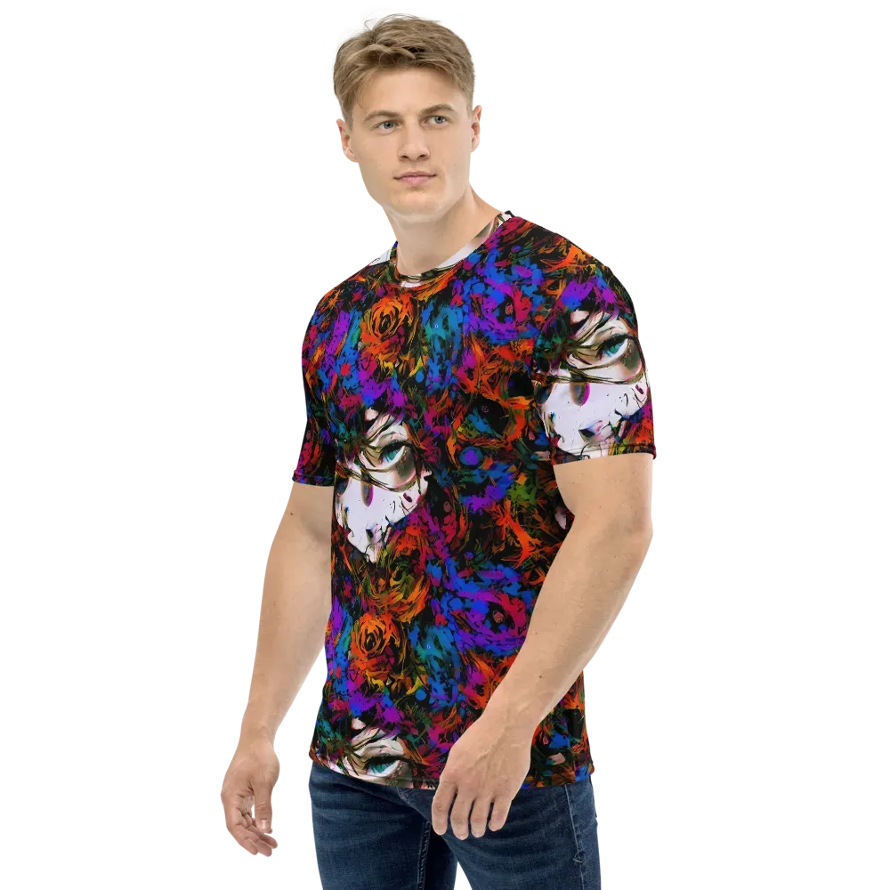 Sultry Smoke on Men's Crew Neck T-Shirt — Left