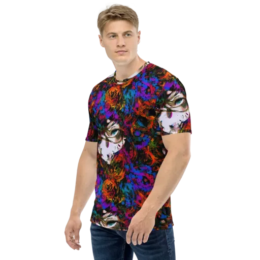 Sultry Smoke on a Men's Crew Neck T-Shirt