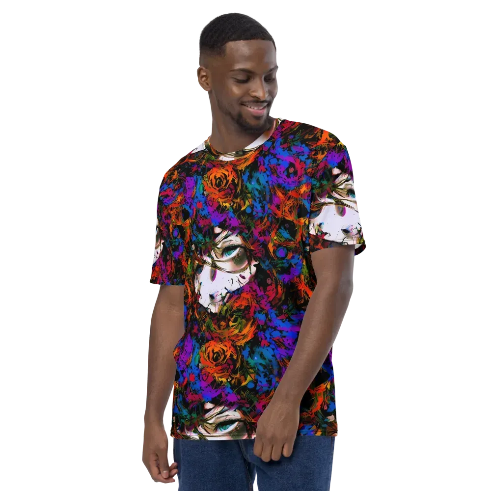 Sultry Smoke on Men's Crew Neck T-Shirt — Left