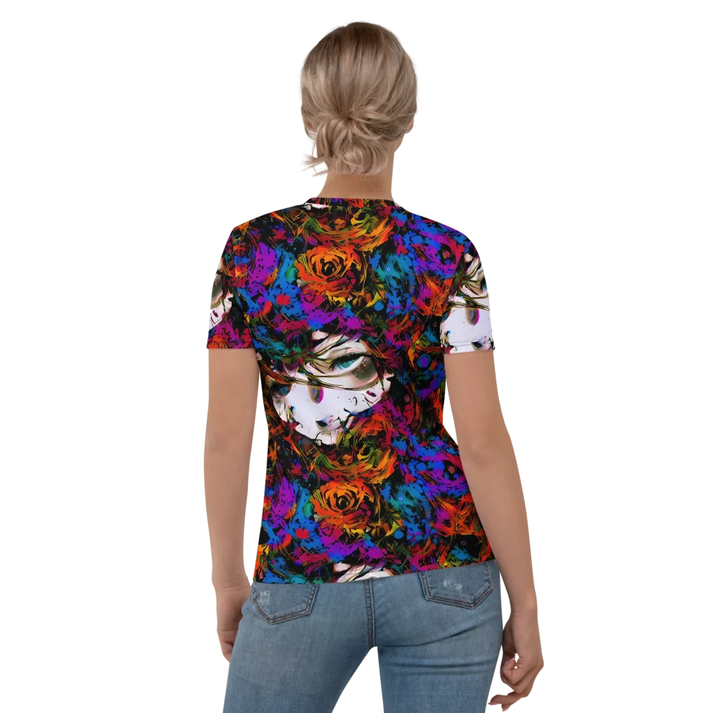 Sultry Smoke on Women's Crew Neck T-Shirt — Back