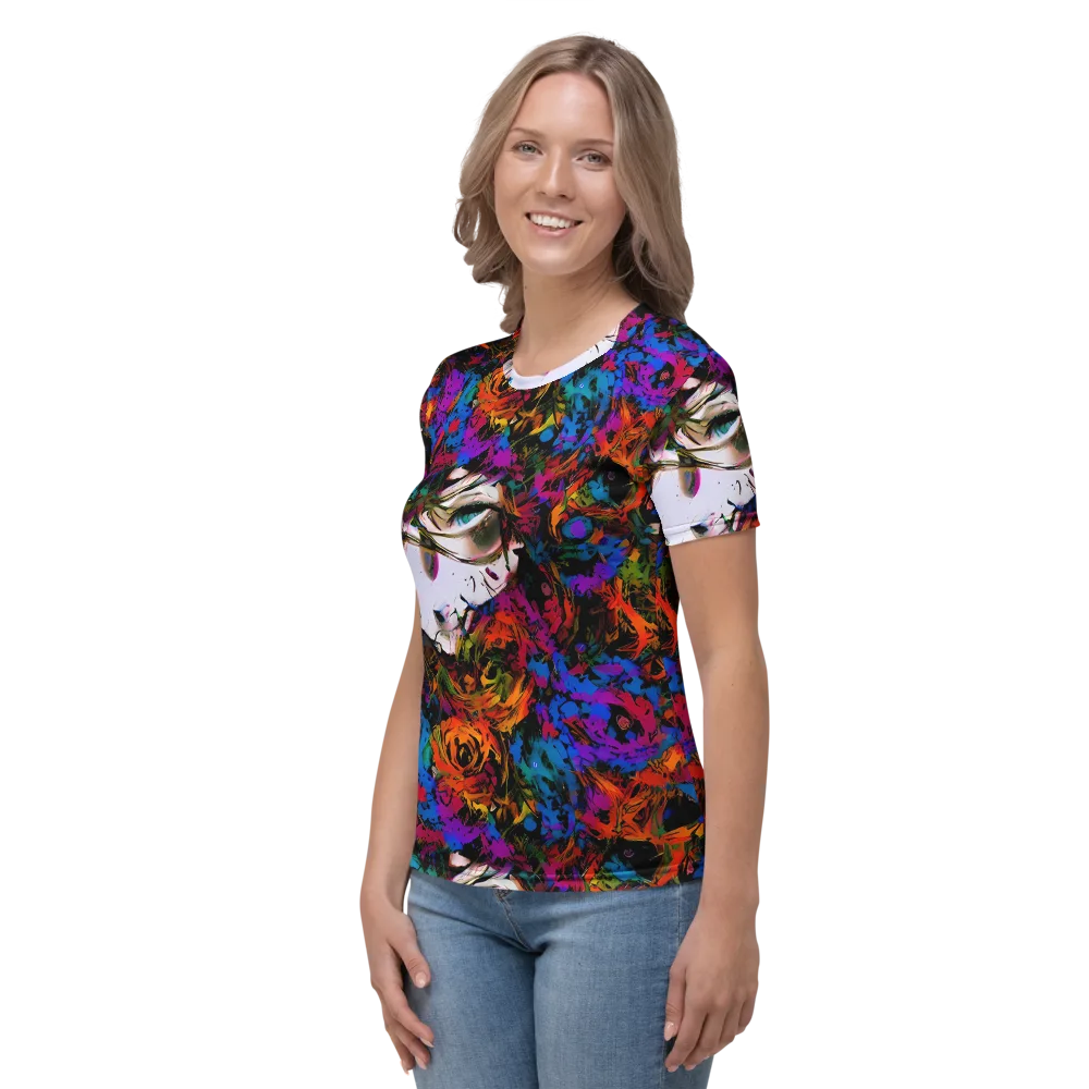 Sultry Smoke on Women's Crew Neck T-Shirt — Left