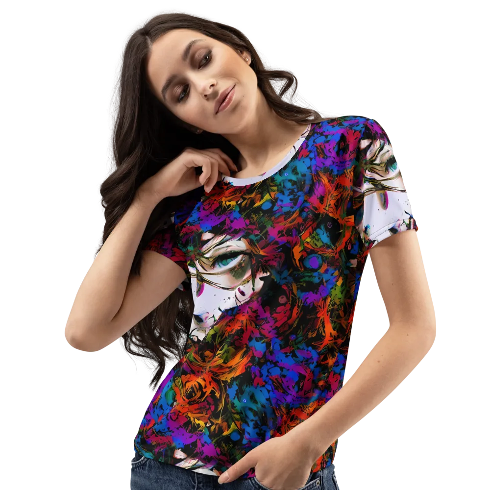 Sultry Smoke on Women's Crew Neck T-Shirt — Left Front