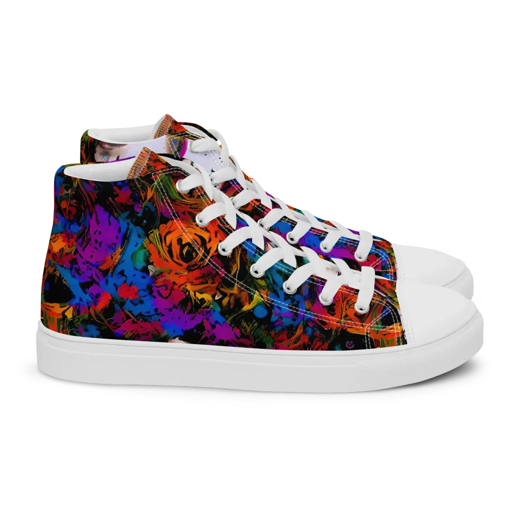 Sultry Smoke on Women's High Top Canvas Shoes — Right