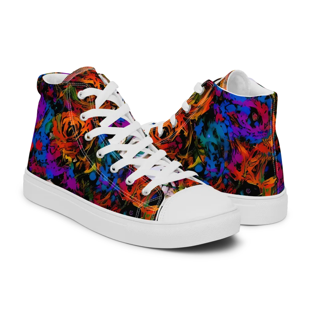 Sultry Smoke on Women's High Top Canvas Shoes — Right