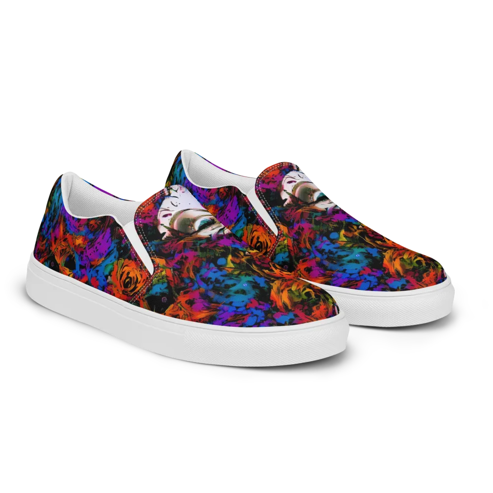 Sultry Smoke on Men's Slip-On Canvas Shoes — Right Front