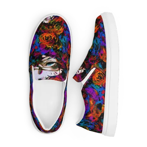 Sultry Smoke on a Men's Slip-On Canvas Shoes