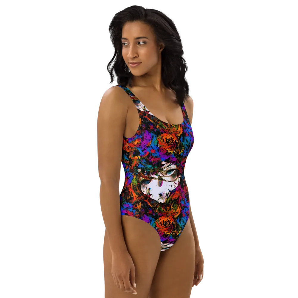 Sultry Smoke on One-Piece Swimsuit — Right