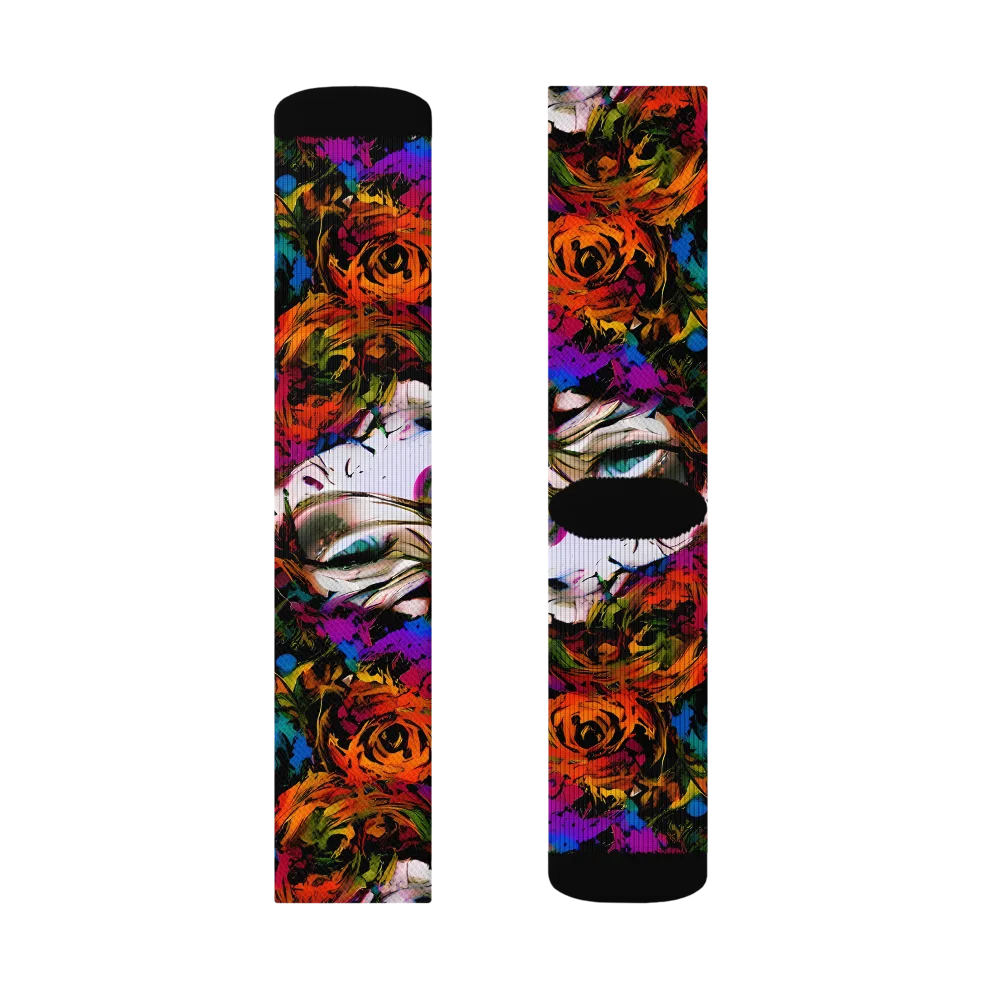 Sultry Smoke on Socks — Left Sock