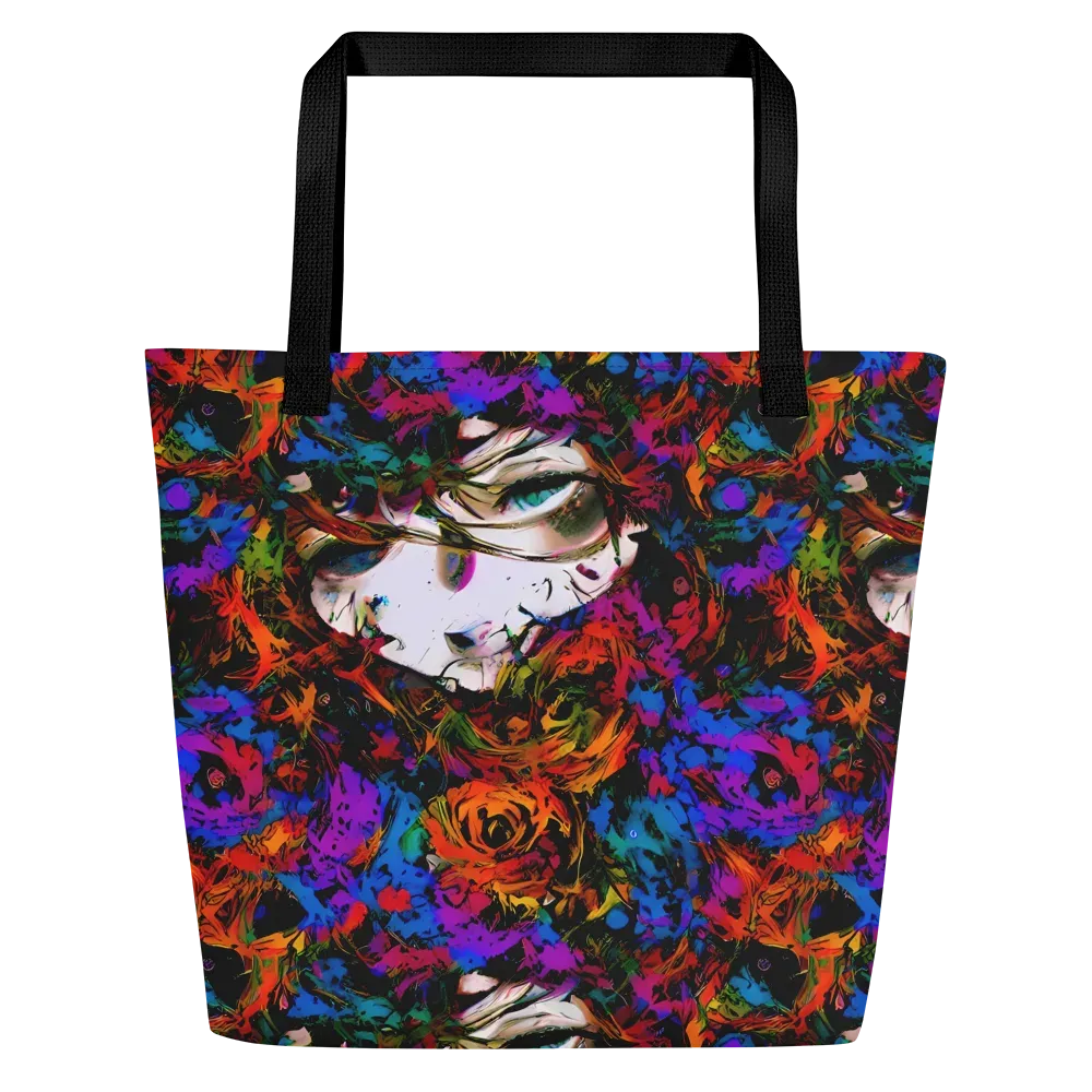 Sultry Smoke on Large Tote Bag W/ Pocket — Front