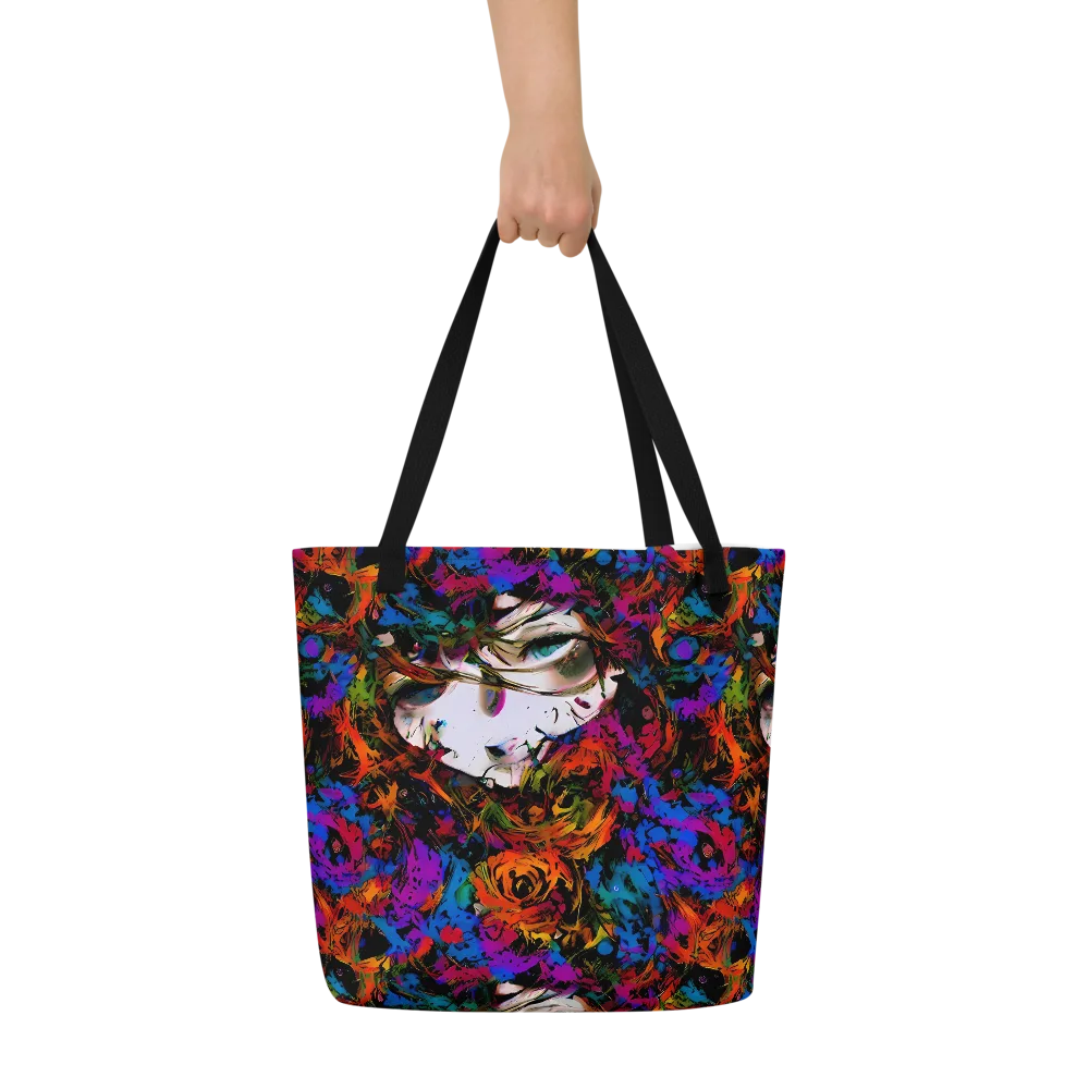 Sultry Smoke on Large Tote Bag W/ Pocket — Front