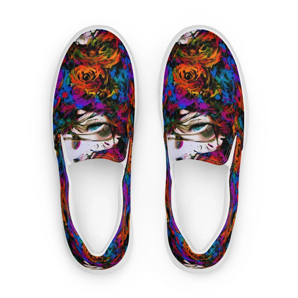 Sultry Smoke on Women's Slip-On Canvas Shoes — Front