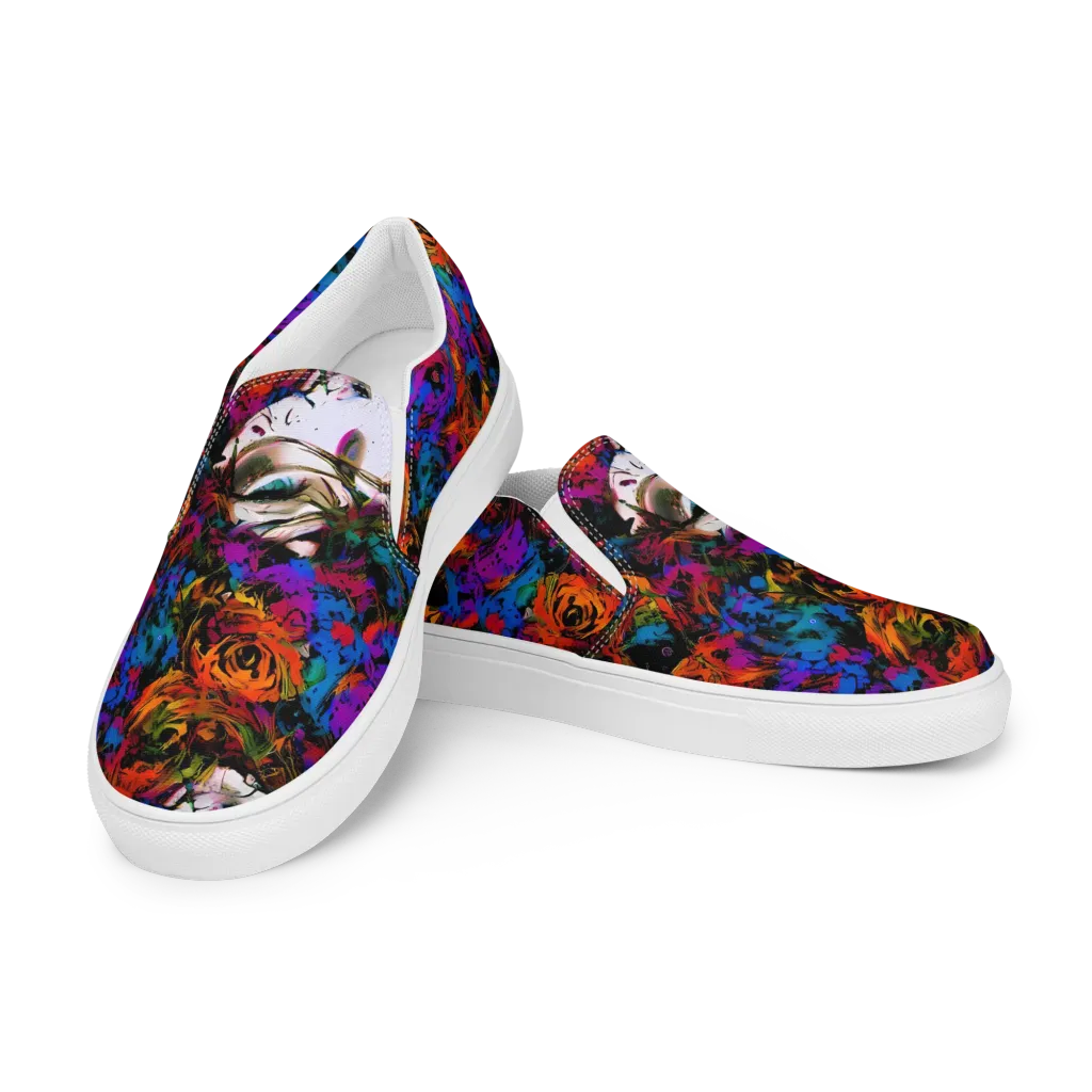 Sultry Smoke on Women's Slip-On Canvas Shoes — Left Front