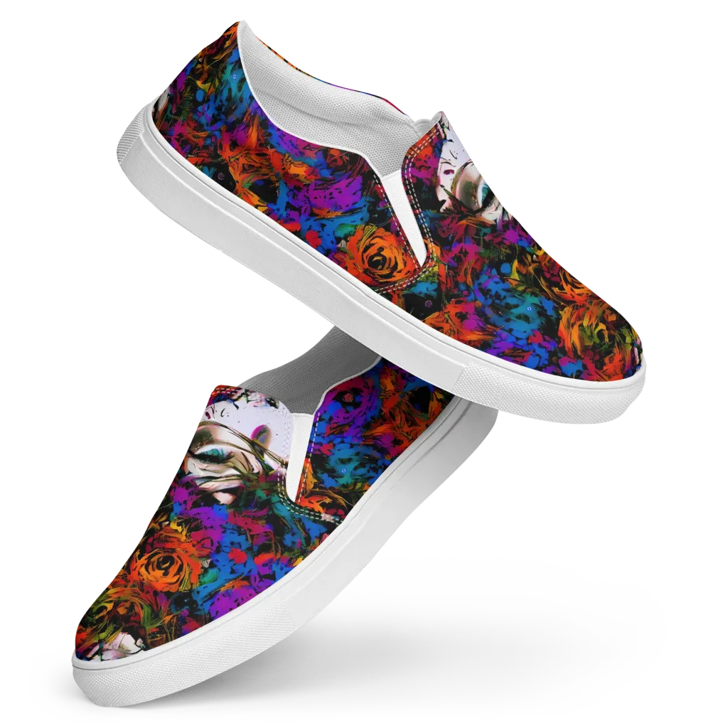 Sultry Smoke on Women's Slip-On Canvas Shoes — Front
