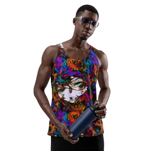 Sultry Smoke on a Men's Tank Top