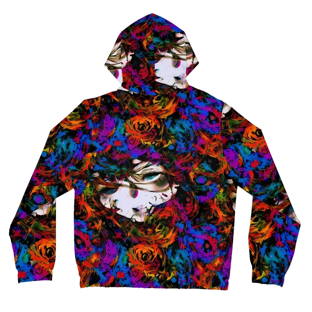 Sultry Smoke on Women's Full-Zip Hoodie — Back