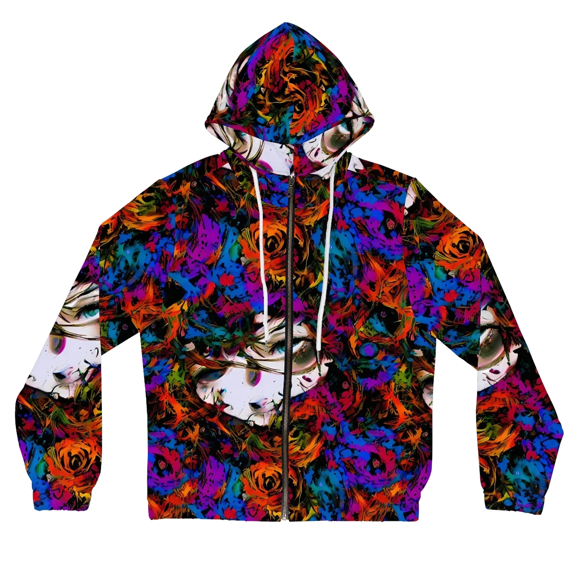 Sultry Smoke on Women's Full-Zip Hoodie — Front