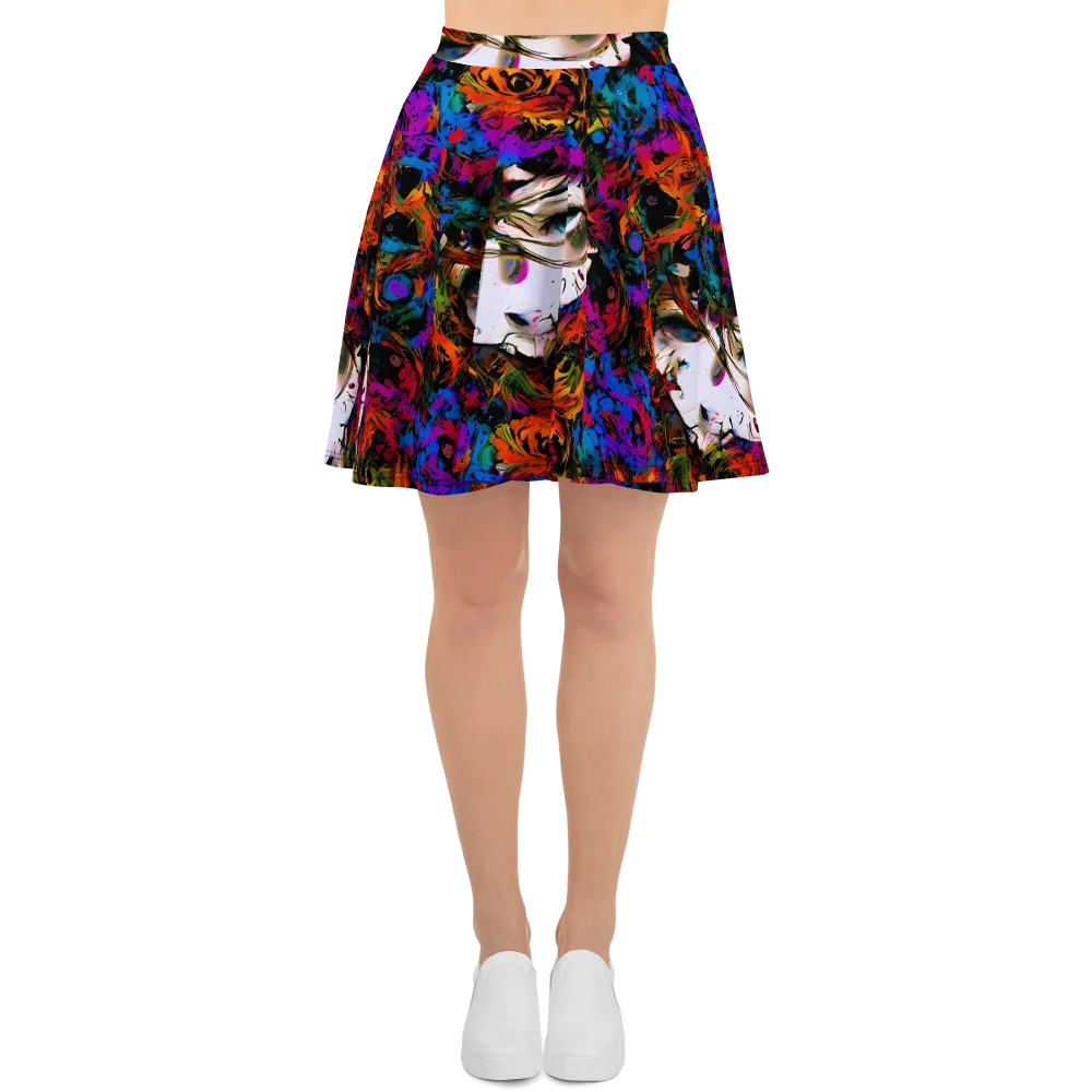 Sultry Smoke on Skater Skirt — Front