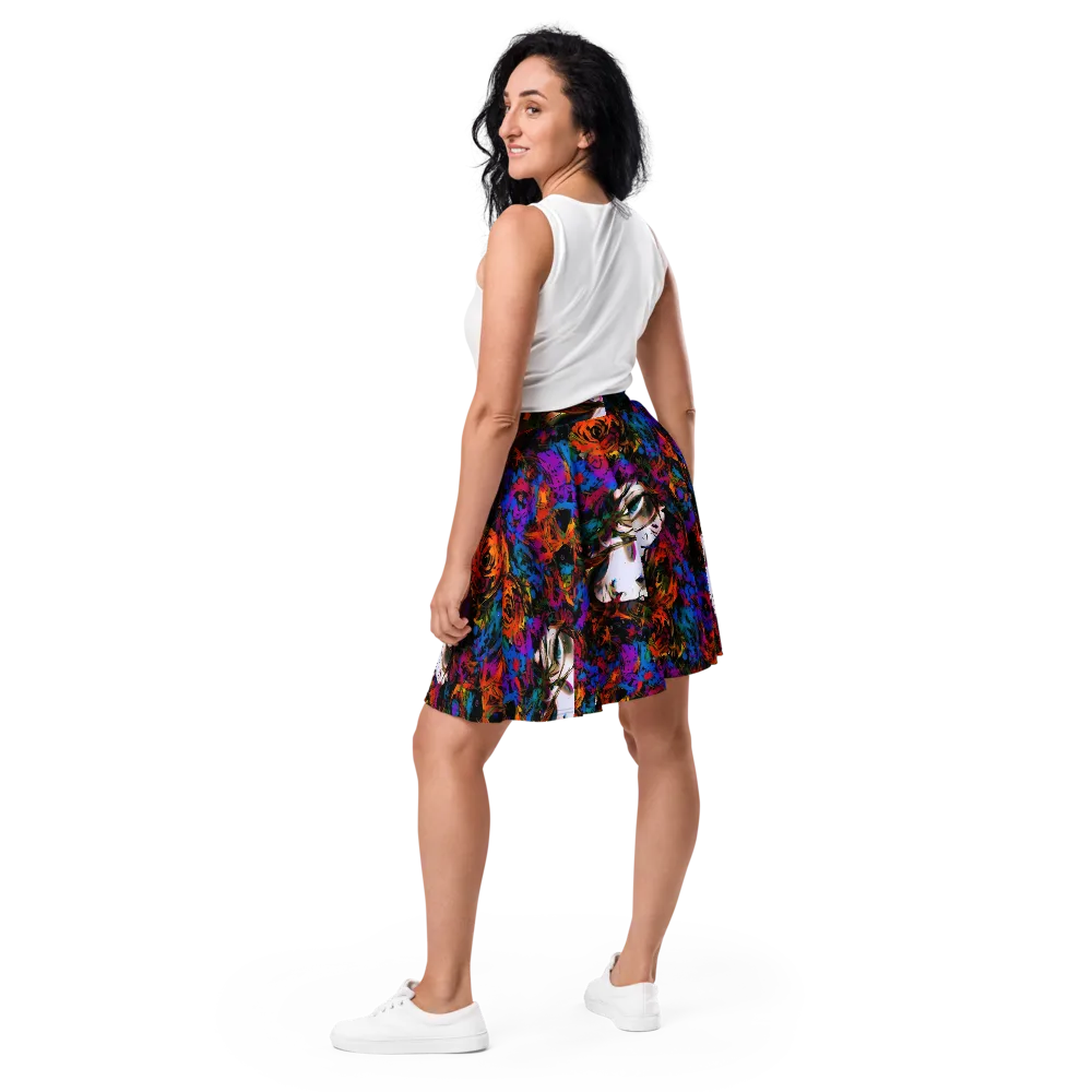 Sultry Smoke on Skater Skirt — Back