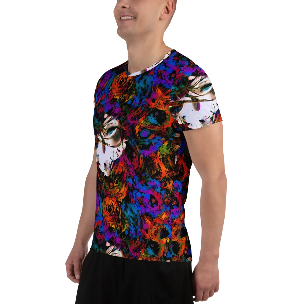 Sultry Smoke on Men's Athletic T-Shirt — Left