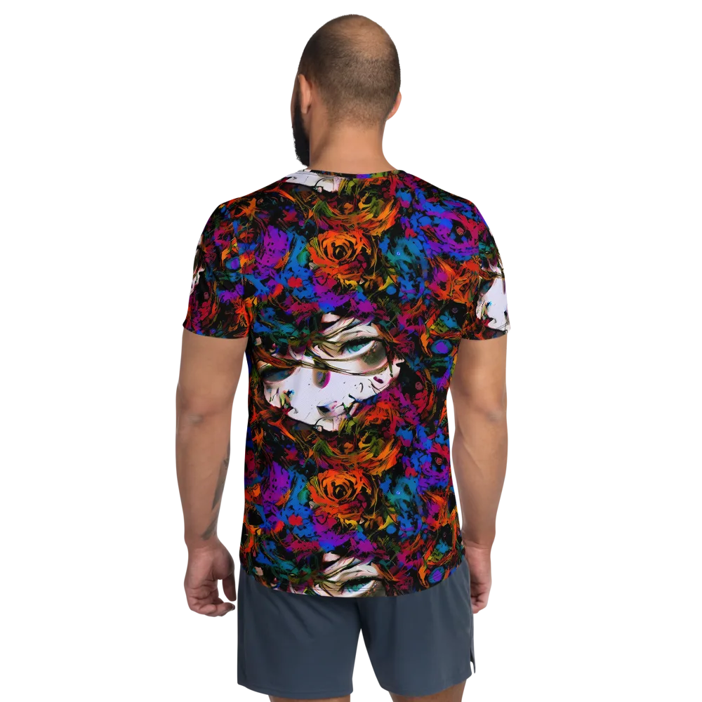 Sultry Smoke on Men's Athletic T-Shirt — Back