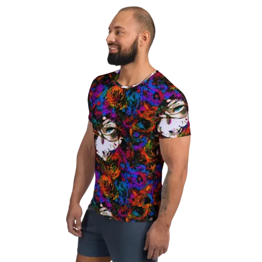 Sultry Smoke on a Men's Athletic T-Shirt