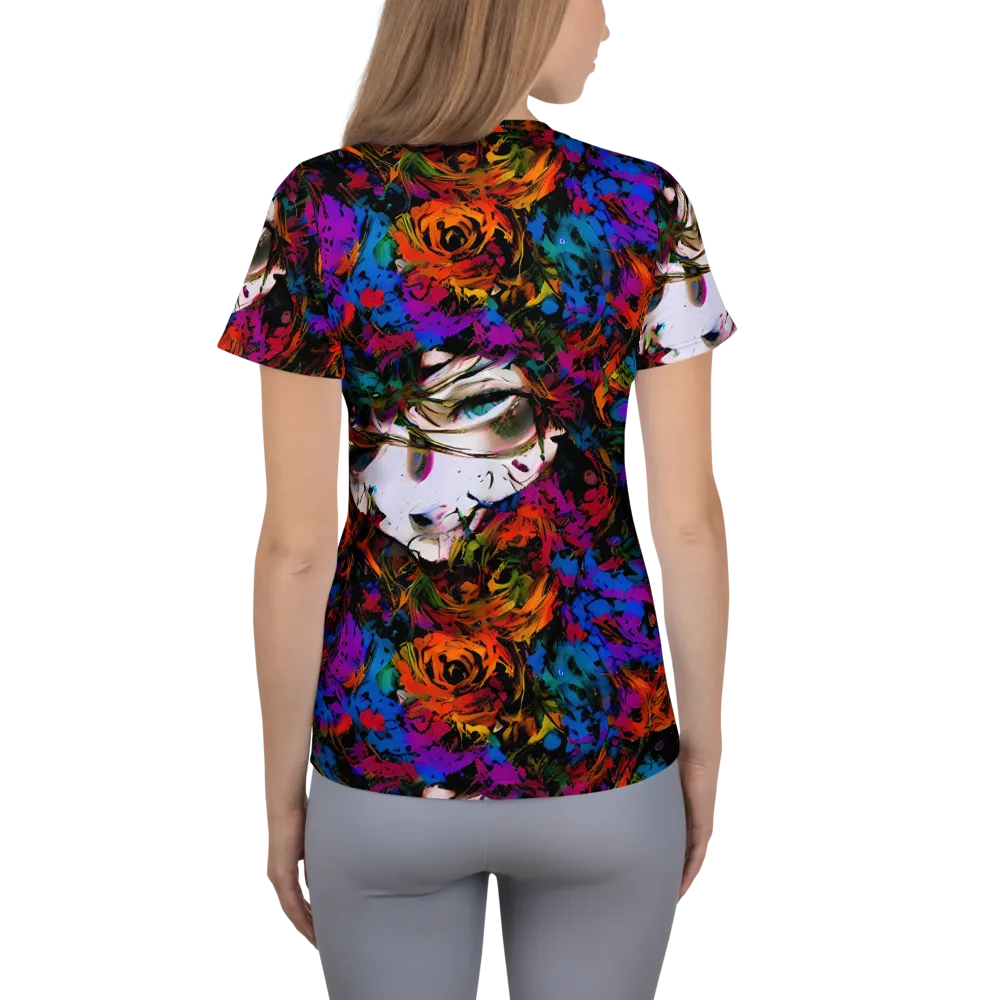 Sultry Smoke on Women's Athletic T-Shirt — Back