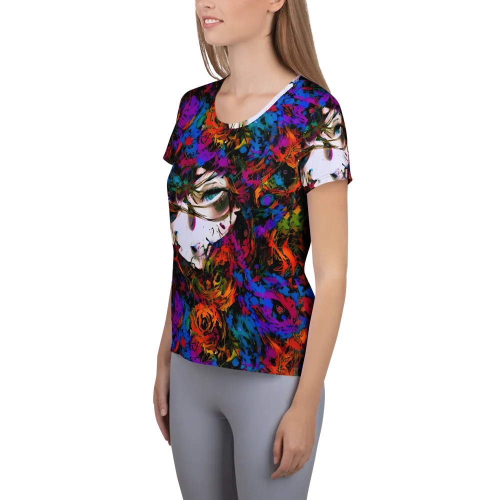 Sultry Smoke on Women's Athletic T-Shirt — Left