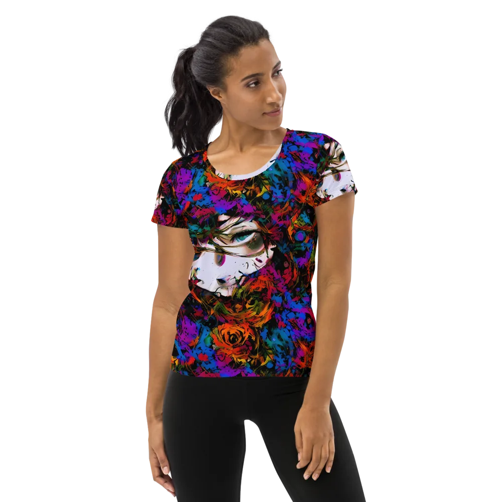 Sultry Smoke on Women's Athletic T-Shirt — Front