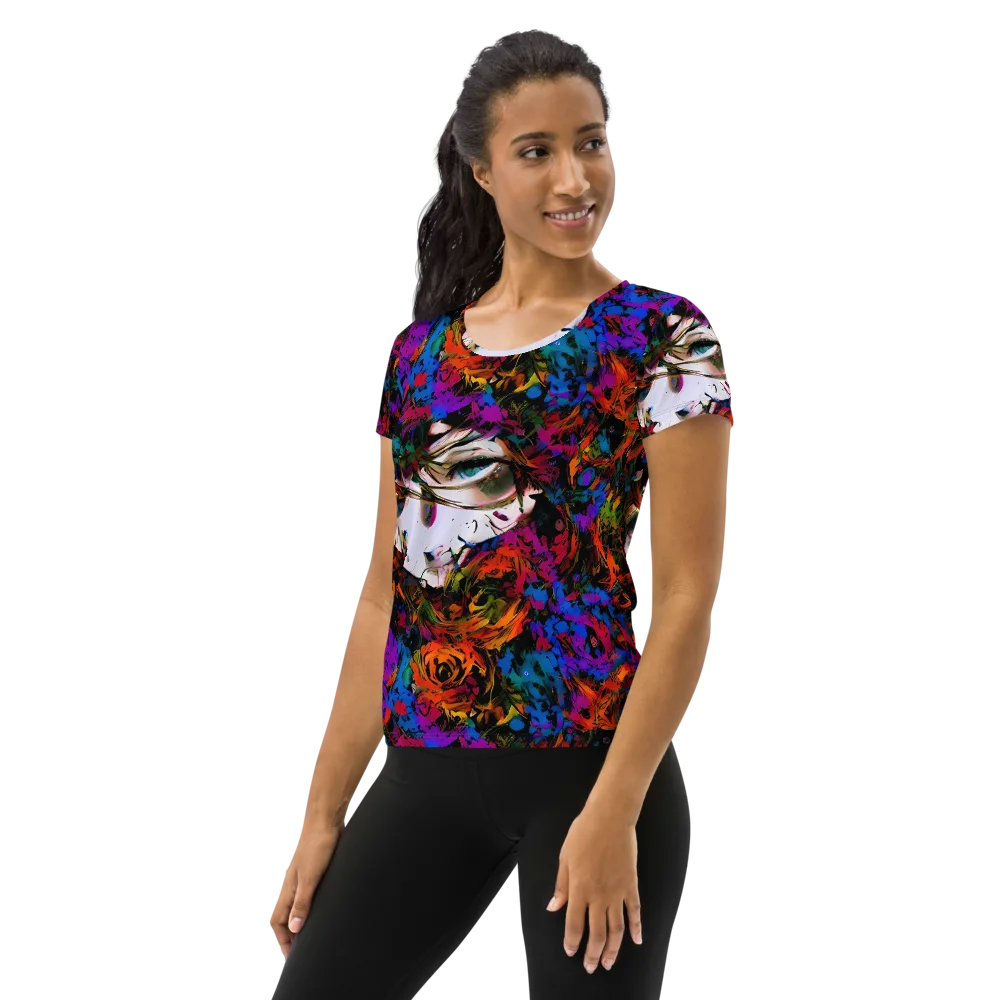 Sultry Smoke on Women's Athletic T-Shirt — Left