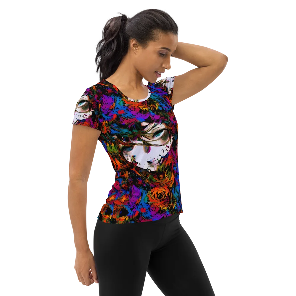Sultry Smoke on Women's Athletic T-Shirt — Right
