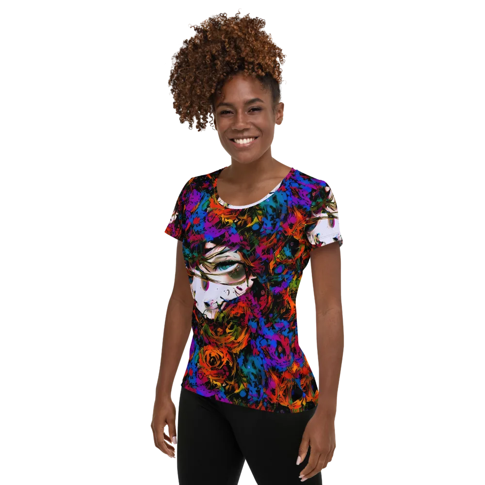 Sultry Smoke on Women's Athletic T-Shirt — Left