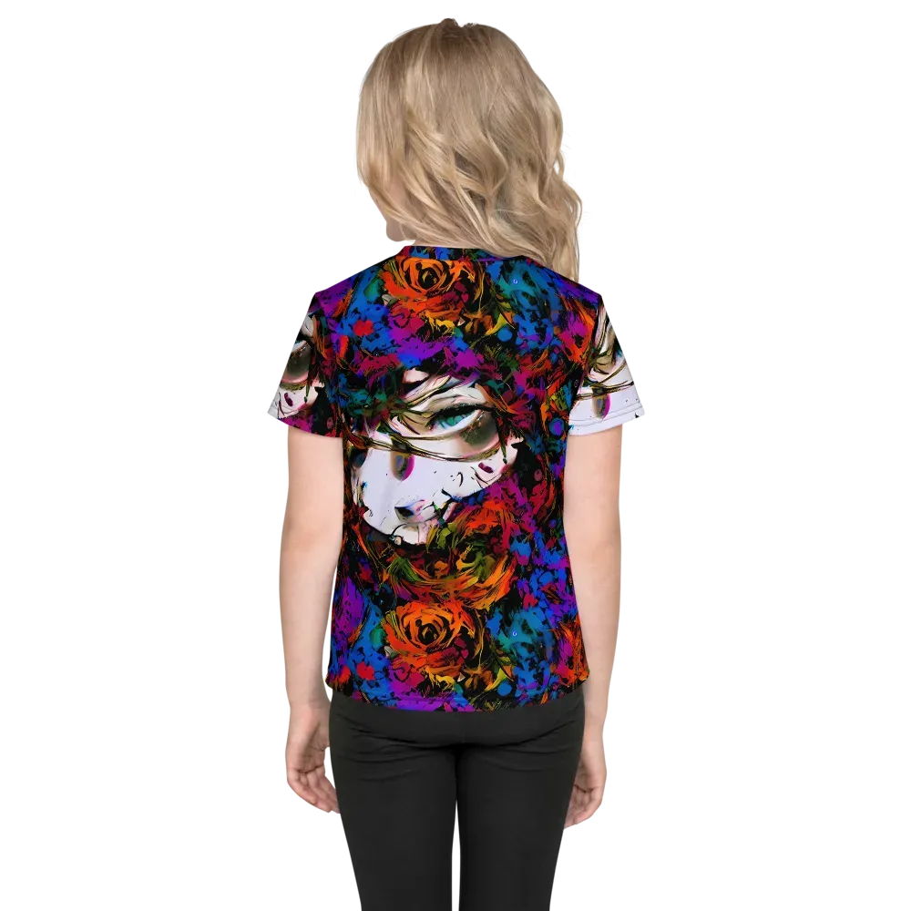 Sultry Smoke on Kids Crew Neck T-Shirt — Back