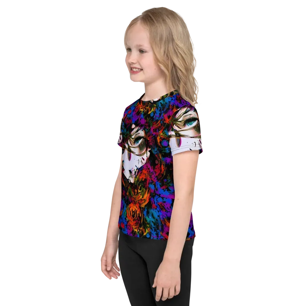 Sultry Smoke on Kids Crew Neck T-Shirt — Left